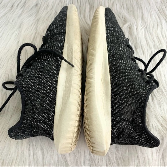 Adidas Tubular Shadow Black Sparkle Sneaker Shoes 10 - Picture 10 of 12
